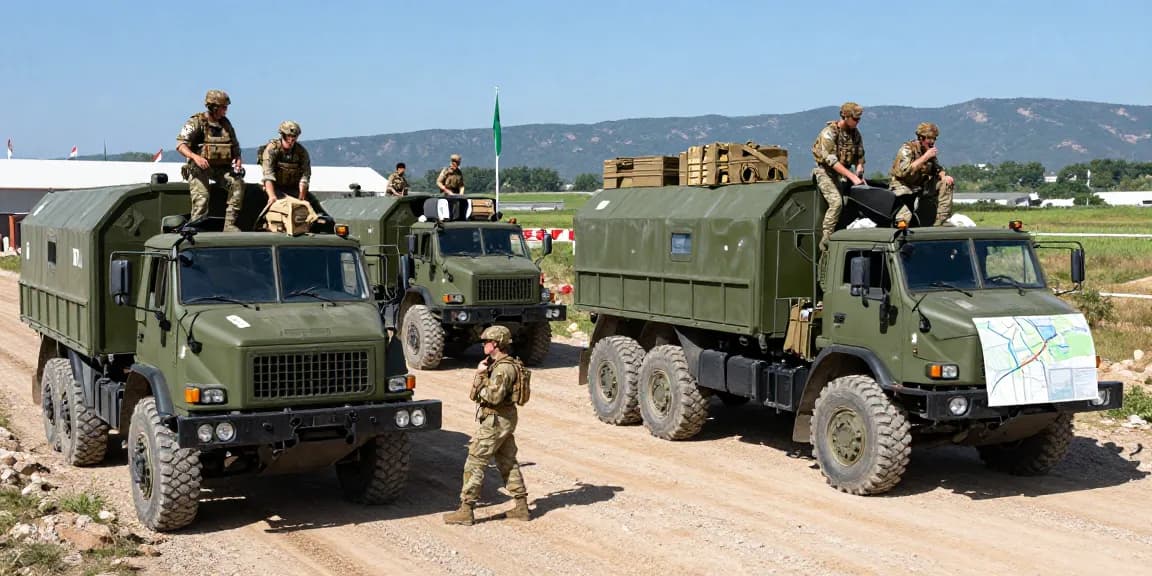 88M Motor Transport Operators in action at military training, showcasing teamwork and vehicle management on rugged terrain.