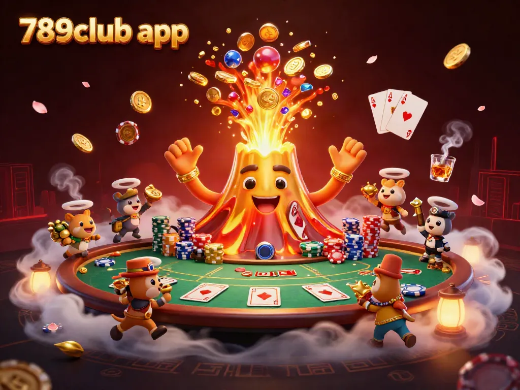 Experience the excitement of the 789club app with rich 3D characters and casino elements in a vibrant, dynamic scene.