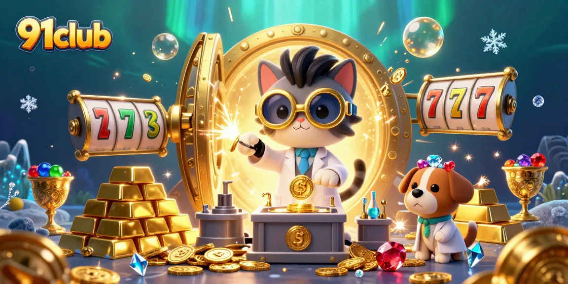 Win big at 91club with exciting games and captivating bonuses in vibrant 3D style illustration.