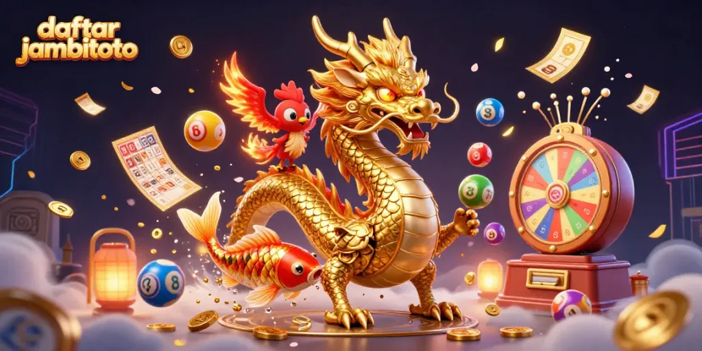 Experience thrilling games with daftar jambitoto and encounter iconic casino characters in a vibrant scene.