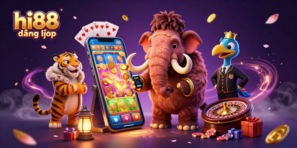 Experience entertainment at hi88 đăng nhập with vibrant casino action and 3D characters in a colorful game setting.