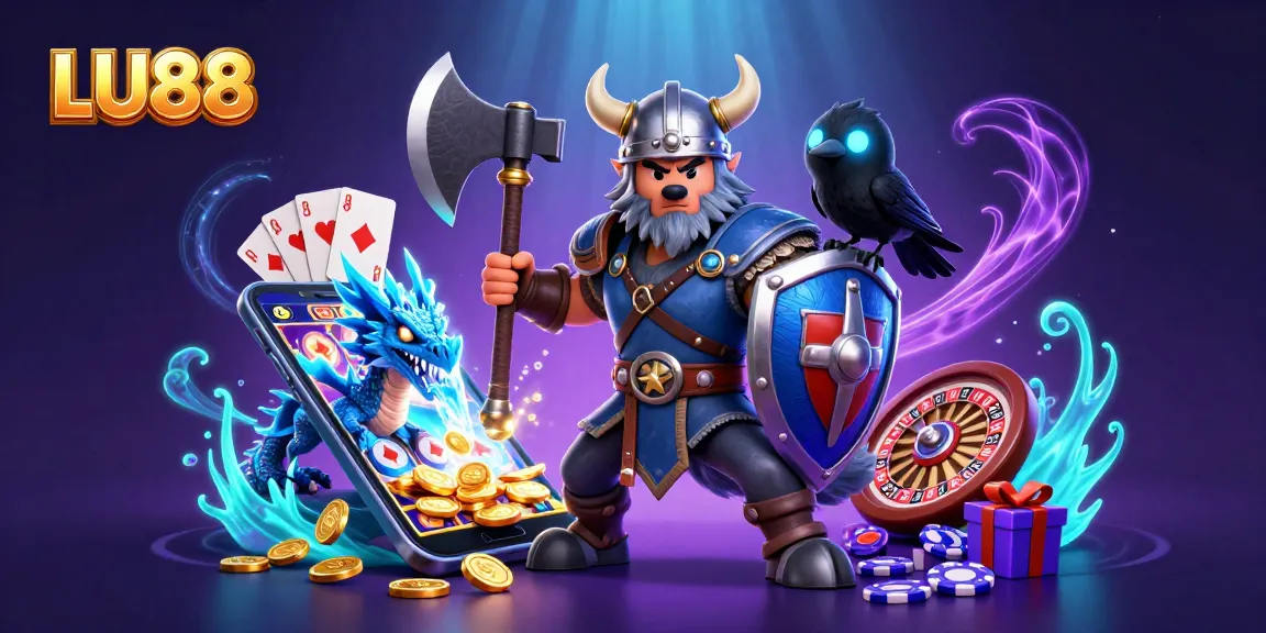 LU88 showcases an exciting gambling scene with dragon-enhanced gameplay and dynamic casino elements.
