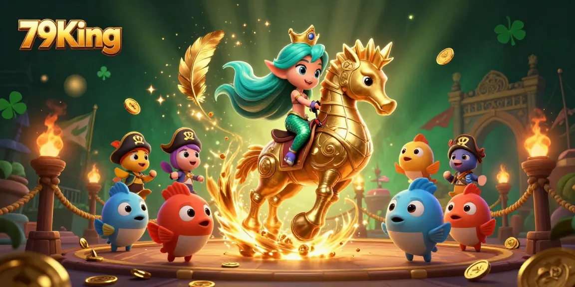 Engage with 79King in a vibrant illustration showcasing thrilling gaming elements and characters.
