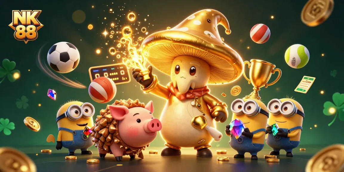 Join the excitement at NK 88, capturing the thrill of treasure and winning magic in a vibrant casino scene.