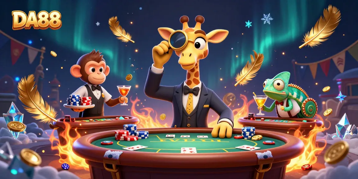 Join the excitement at DA88 with this vibrant poker scene, showcasing high-stakes action.