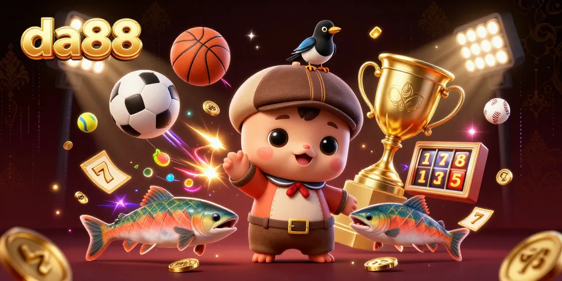 Experience the excitement of da88 casino with 3D baby Nessie and dynamic sports elements.