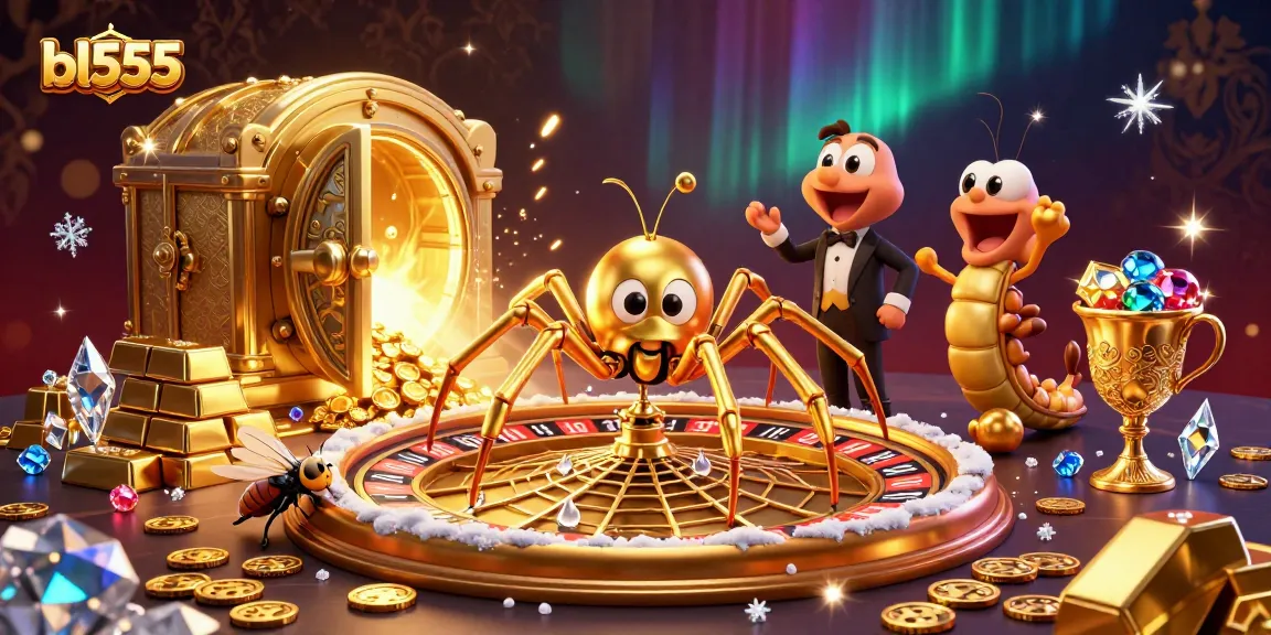 Engage in thrilling gameplay with bl555 as a golden spider spins a roulette web of fortune.