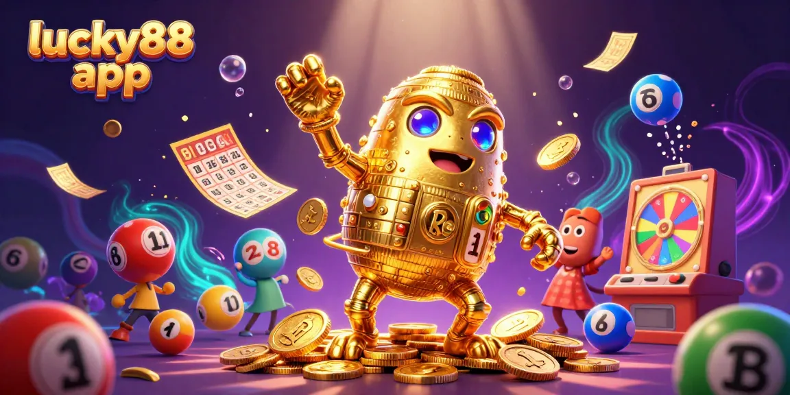 Experience fun with the lucky88 app featuring a dynamic game scene of vibrant casino elements.
