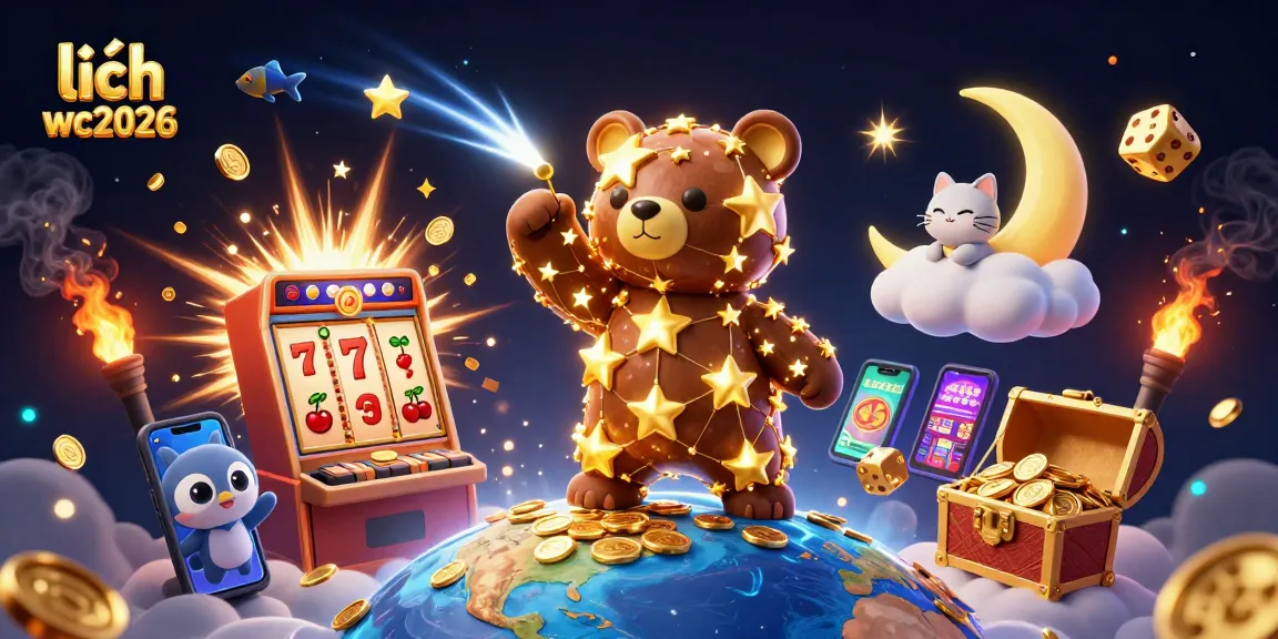 Engage with lịch wc2026 by viewing an animated scene of winning coins and casino symbols.