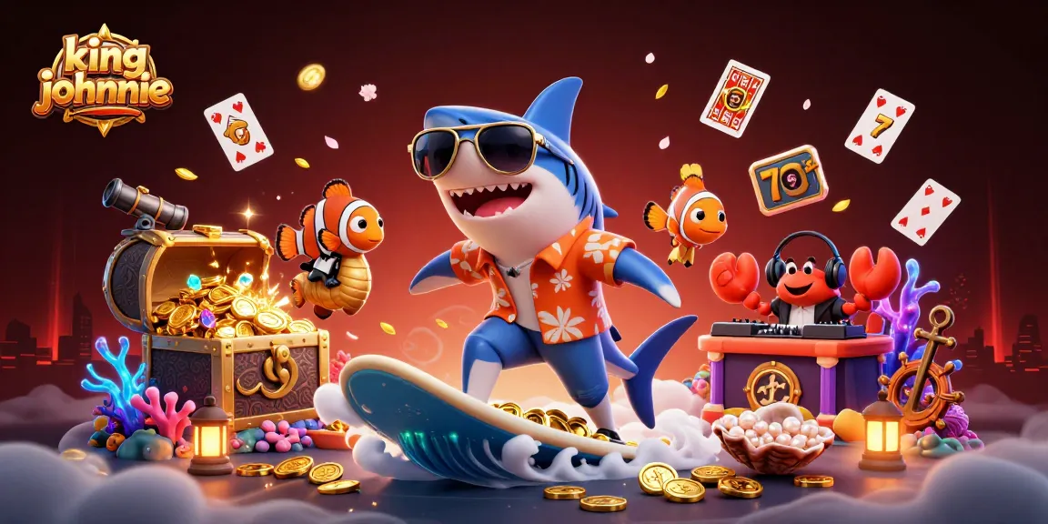 Experience the thrill of kingjohnnie with a colorful underwater casino scene featuring playful sea characters!