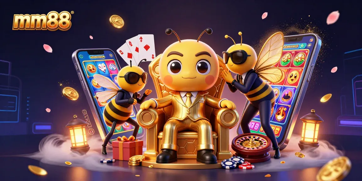 Engage with mm88's vibrant casino experience featuring immersive 3D characters and dynamic game elements.