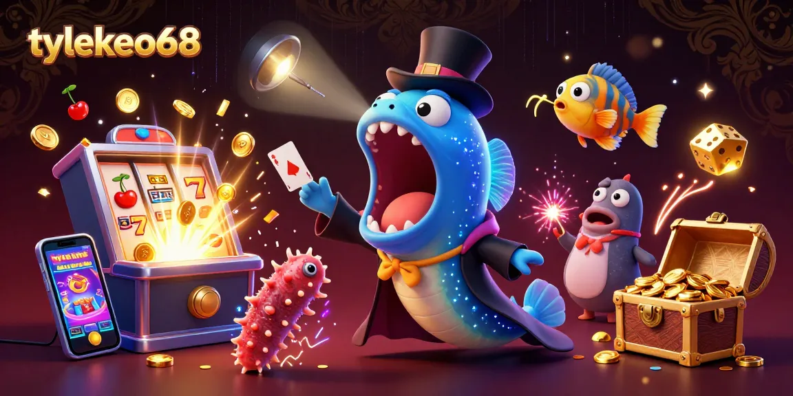 Experience thrilling wins at tylekeo68 with a vibrant 3D casino scene showcasing unique characters.
